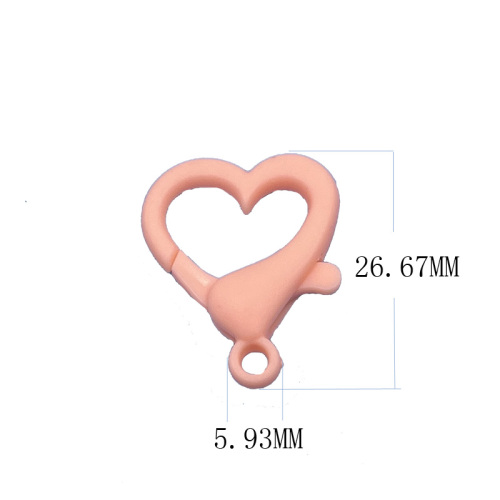 Lobster Clasp Hook Colorful Heart Shape Plastic Lobster Claw Clasp Hook Manufactory