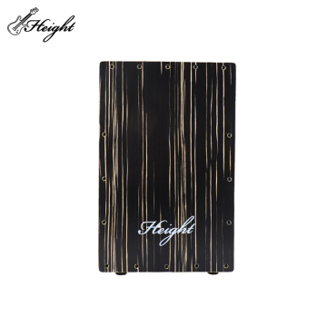 Professional Black Technical Wood Travel Cajon Drum - High Quality Box Drum