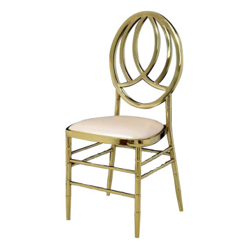 Gold Metal Wedding Events Stacking Banquet Chairs
