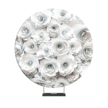 Round Backdrop Stand for Wedding Supplies: Fabric Cover and Princess Circle Backdrop Stand