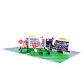 Tarjeta de juego de fútbol emergente 3D