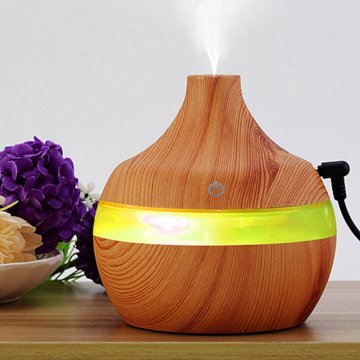 Humidificador fresco decorativo del USB de la niebla del grano de madera 300ml