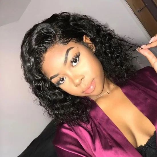 Factory Directly Human Hair Wig Lace Front, Super Swiss Pre Plucked Lace Wig, Afro Kinky Curly 180% Density Lace Front Wig