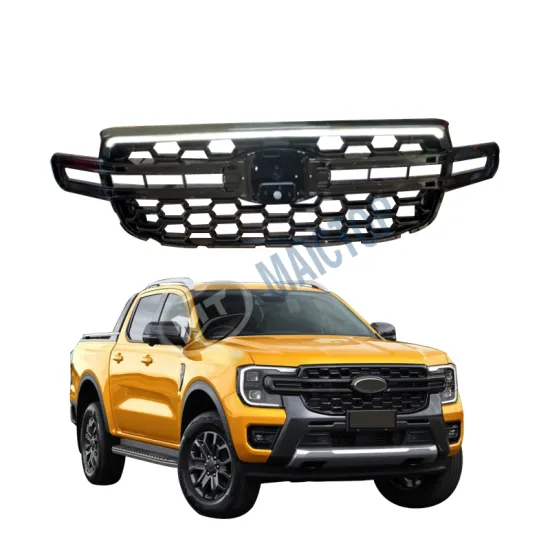 Maictop Front Bumper Grille with LED Lights for Ranger T9 2022-2023 Pickup 4x4