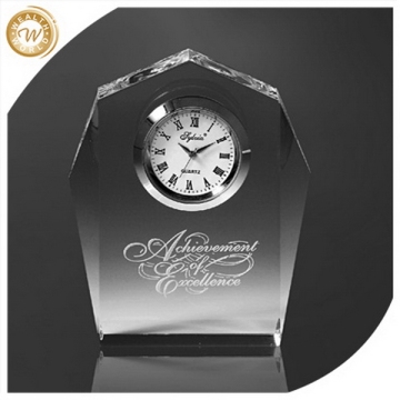 Factory promotional big crystal table clock