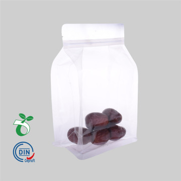 Sachet en plastique d&#39;emballage biodégradable de fond de bloc pour la nourriture