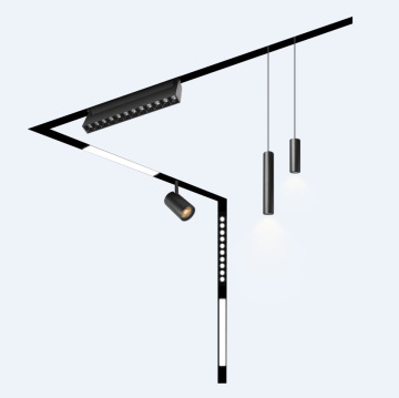 Magnetic Track Lights: LED Lamp Recessed Magnetic Rail Ceiling System for Indoor Spot Lighting