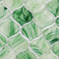 Mosaico de vidrio irregular de lujo en azulejo de pared verde