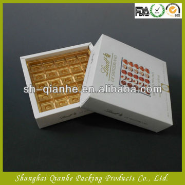 Paper chocolate box with divider
