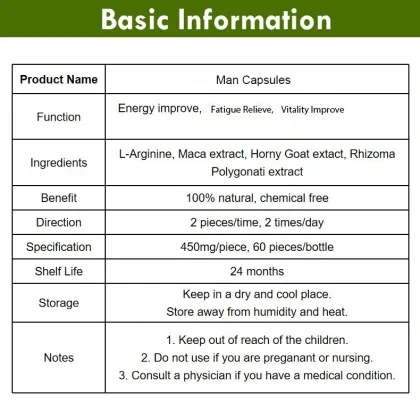 OEM/ODM Libido Health Capsules Man Health Maca Capsules