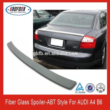 Spoiler factory A4 series fiber glass ABTstyle trunk rear spoiler for audi b6