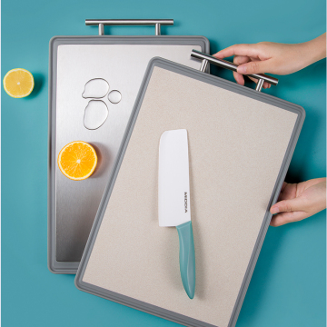MIDDIA Double Sided Stainless Steel Cutting Board