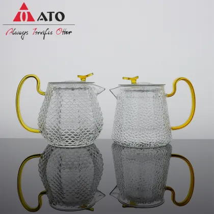 Glass teapot thickened hammered tea separation tea set