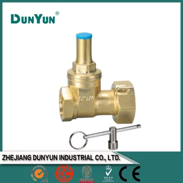 Alibaba China supplier brass lockable gate valve with swivel nut