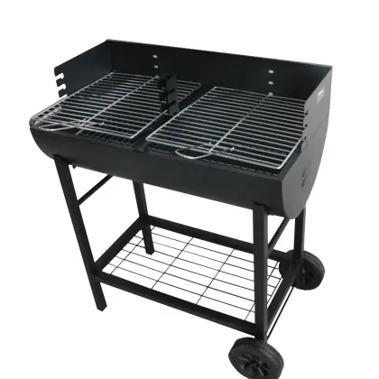 Outdoor Kitchen Rectangular Charcoal Barbecue Grill