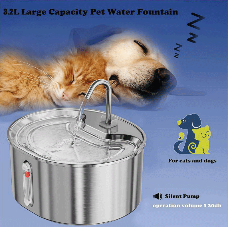 آبنمای بادوام 304 ضد زنگ حیوانات خانگی