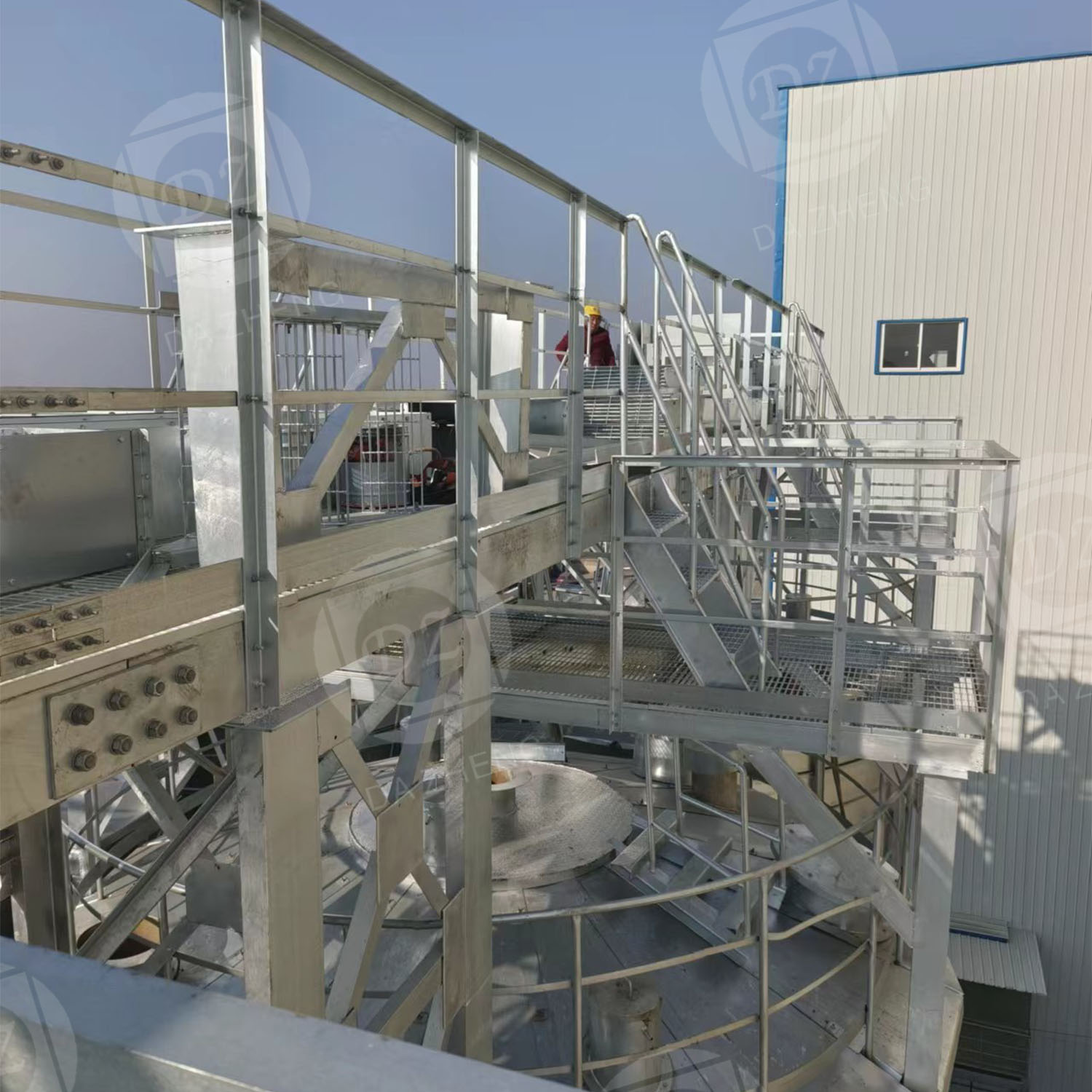 Coal ash large steel plate silo