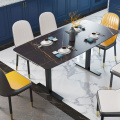 Luxury Dining Table Set Marble Top Livingroom Furniture