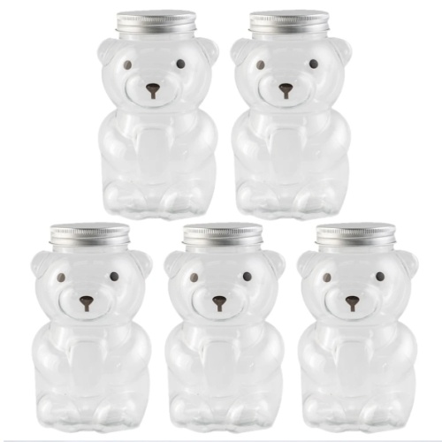 Bear Shape Plastic Water Beverage Bottle Juice Bottle