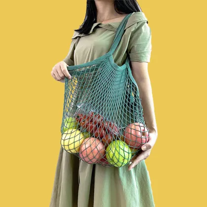 Eco-Friendly Reusable Cotton Mesh Shopping Bags