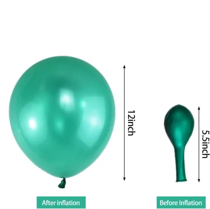 Green pearl latex balloons