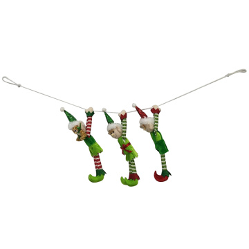 Christmas 3D elf pattern bunting banner