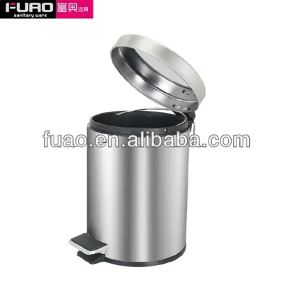 FUAO Metal stainless steel trash bin & garbage can & trash can