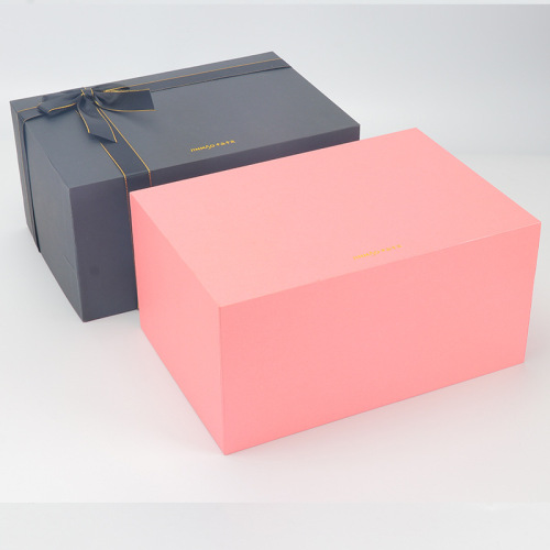 Benutzerdefinierte schwarz-rosa Geschenkverpackungen mit Deckel und Bodenboxen