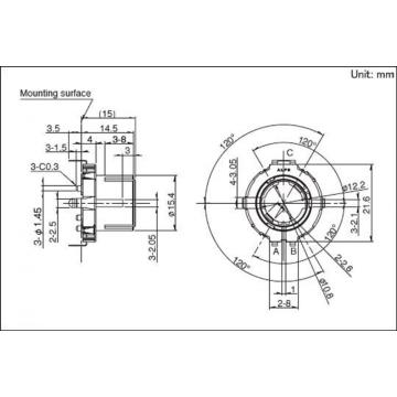 Encoder dengan Panjang Bagian Operasi 15mm