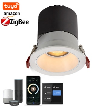 Tuya Smart RGB LED Downlight, Wireless Zigbee, IP65, 75mm, 12W, Dimmable Ceiling Spotlight