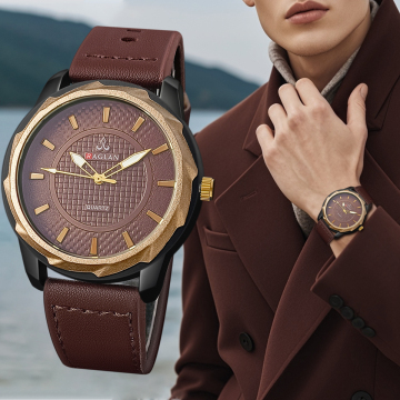 Wholesale Simple Leather Men's Quartz Watches for Business Fashion