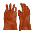 Guantes marrones resistentes al desgaste con palmeras gruesas.