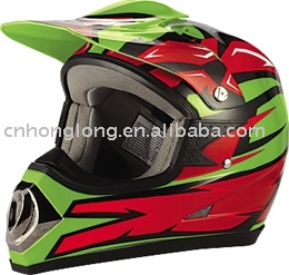 motocross helmets (DP903-1 green-red)