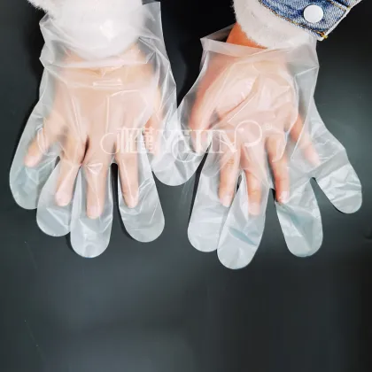 Blue OEM White plastic gloves