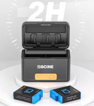 ZGCINE Fast-Charging Battery Case for GoPro Cameras: 2-Slot Storage Box
