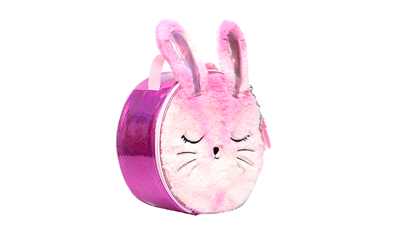 Colorful plush large capacity lunch bag