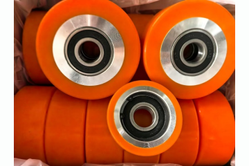 Orange Polyurethane Elevator Guide Roller With Bearing