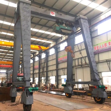 High Efficiency Rubber Tyre Gantry Crane with Electrical Hoist