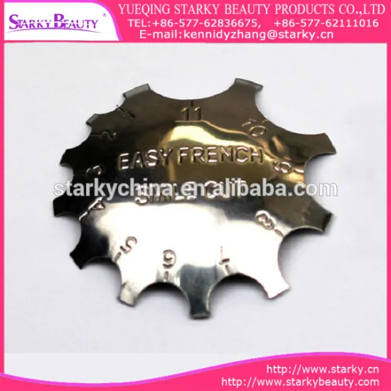Wholesale Metal Easy French Nail Smile Line Edge Cut Trimmer;Stainless steel False Nail Forms Manicure