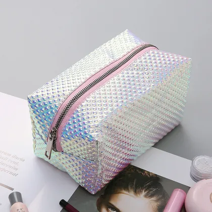 Luxury Make Up Organizer Makeup Storage Brush Bag Mini Beauty Travel Holographic Cosmetic Bag