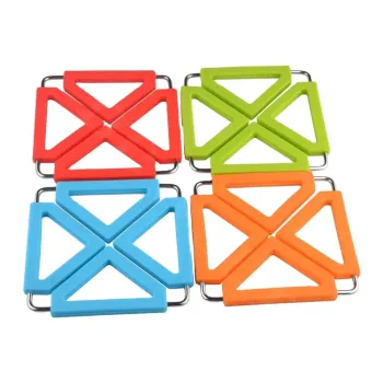 Silicone Foldable Heat Resistant Trivet and Pot Holder