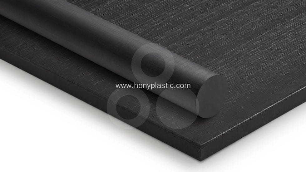 Polyimide with graphite and PTFE TECASINT 1061 black