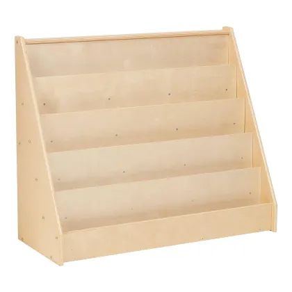 Wooden School Bookcase - Solid Wood Library Wall Bookcase