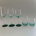 Drop color stem wine glass drinking set