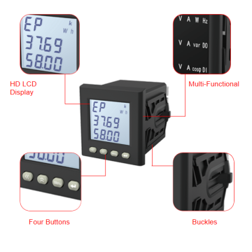 Panel dağ d / ir / o harmonik thd lcd enerji sayğacı