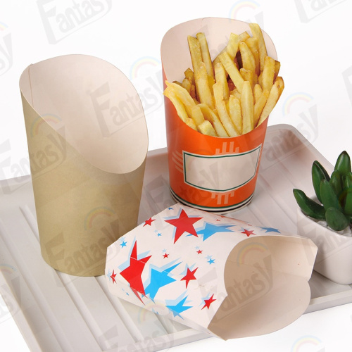 Papel de takeaway descartável Fritas Fries Scoop Cup