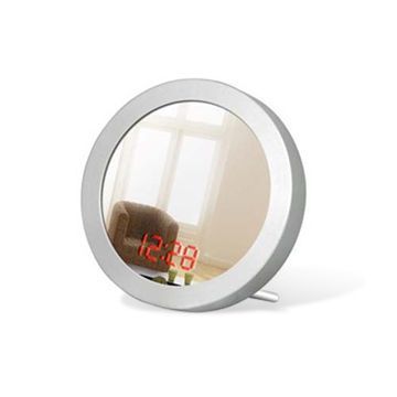 Jadual jam dalam reka-bentuk bulat cermin dengan lampu LED, Super masa lama sedia