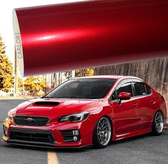 metallic gloss red car wrap vinyl