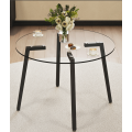 Elegant Round Glass Dining Table Design