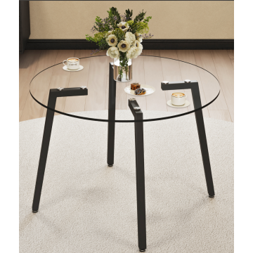 Elegant Round Glass Dining Table Design